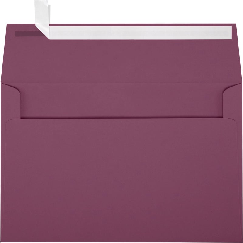 LUXPaper A9 Invitation Envelopes | Peel & Press | 5 3/4" x 8 3/4" | Vintage Plum | 80lb. Text | 50 Qty - Image 1
